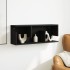 Armario de pared madera de ingeniería negro 80x20x30