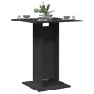 Mesa de bistró de madera contrachapada negro 60x60x75 cm