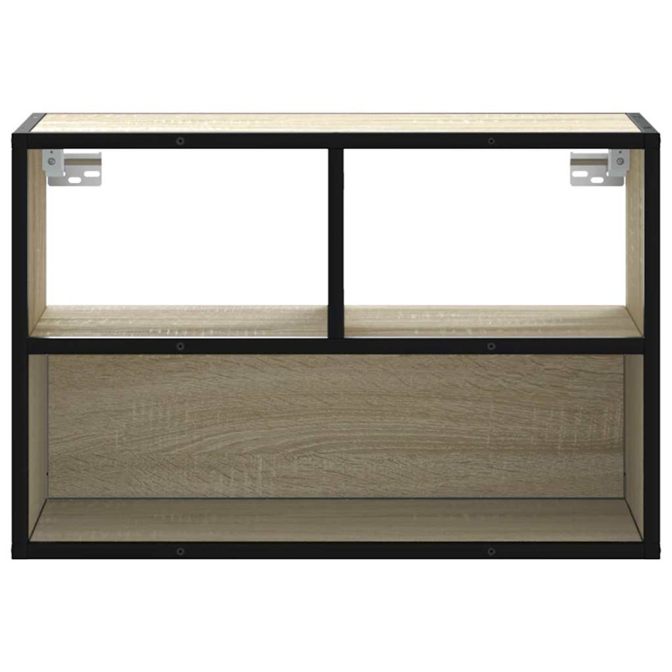 Mueble TV madera ingeniería y metal roble Sonoma 60x31x39,5