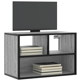 Mueble de TV madera y metal roble ahumado 60x31x39,5