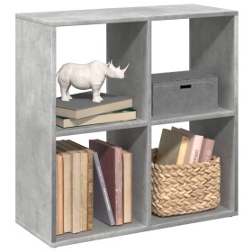 Librería divisora madera gris hormigón 69,5x29x69,5