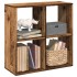 Librería divisor madera ingeniería envejecida 69,5x29x69,5