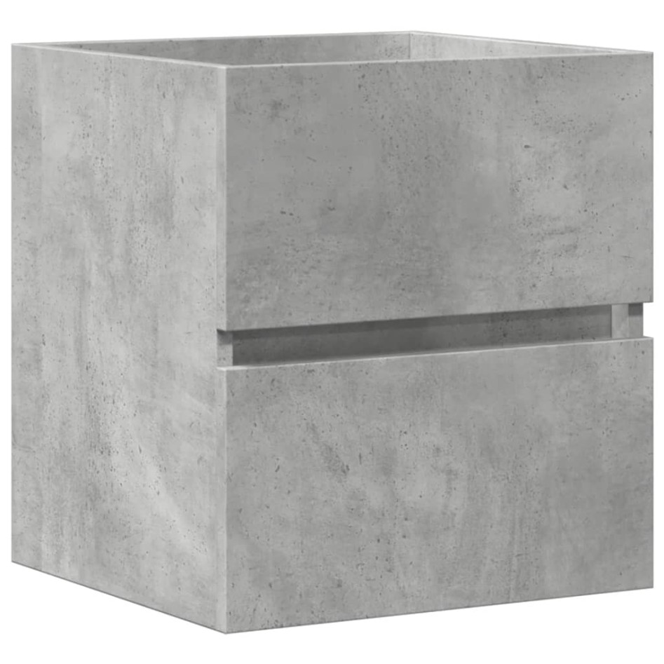 Armario de lavabo madera ingeniería gris hormigón 41x38,5x45