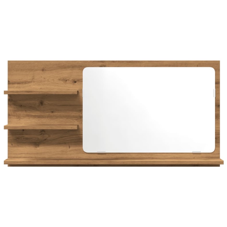 Espejo mueble baño madera ingeniería roble artisan 90x11x45