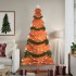 Árbol Navidad de adorno madera maciza pino marrón cera 180