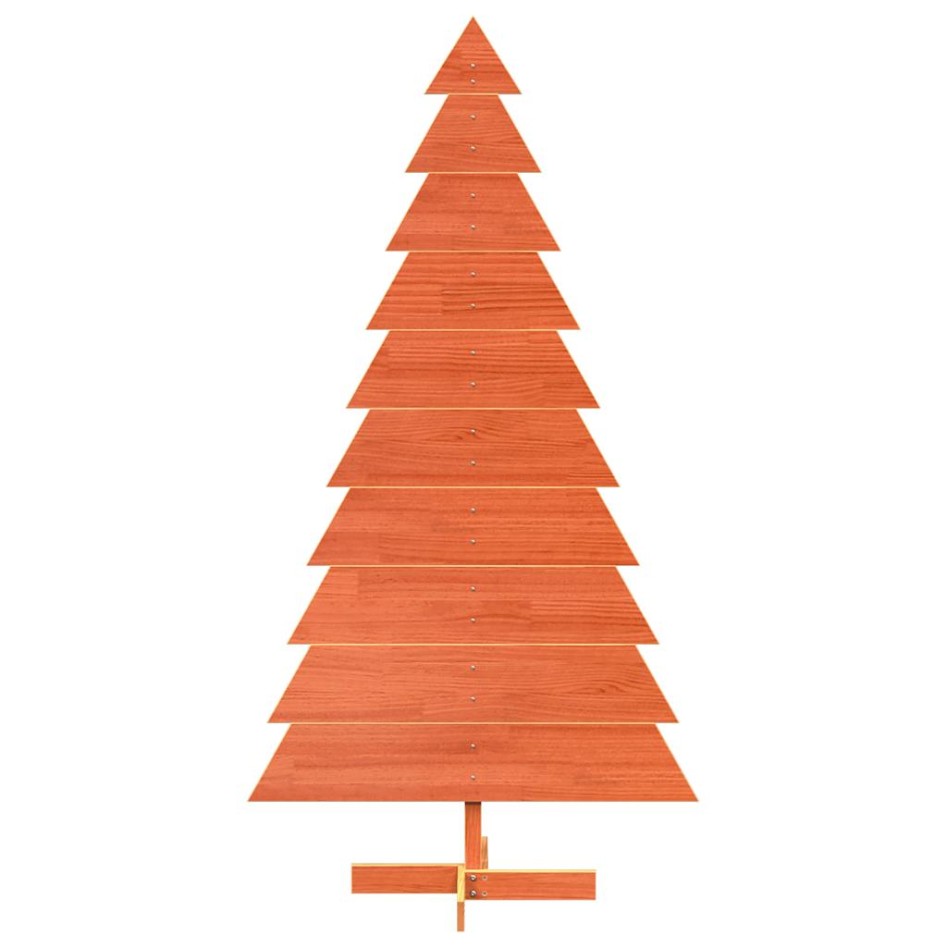 Árbol Navidad de adorno madera maciza pino marrón cera 180