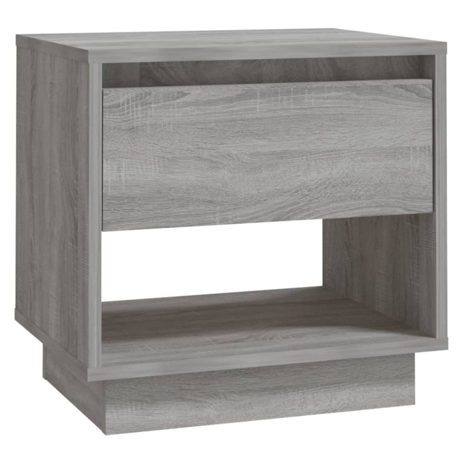 Mesita de noche madera de ingeniería gris Sonoma 45x34x44