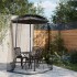 Mosquitera para sombrilla 220 malla negra Φ330x250