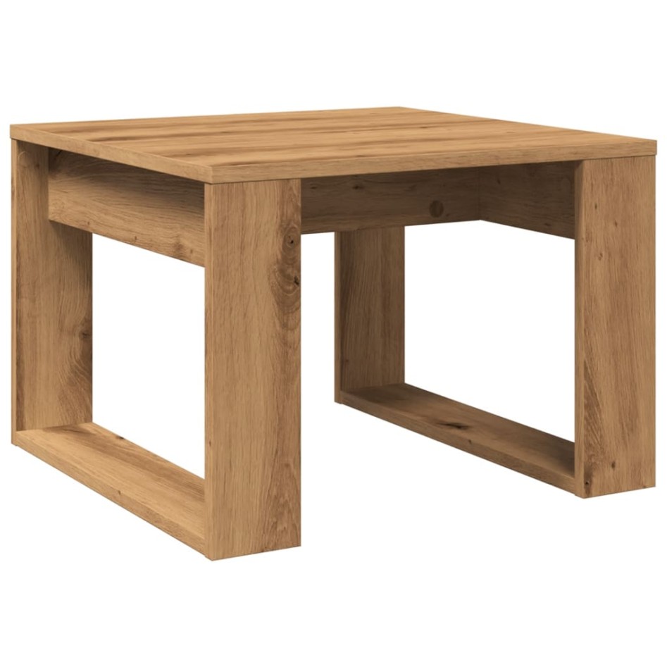 Mesa auxiliar de madera de ingeniería roble artisan 50x50x35