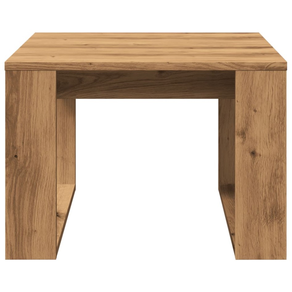 Mesa auxiliar de madera de ingeniería roble artisan 50x50x35