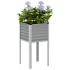 Jardinera de acero gris 45x45x88
