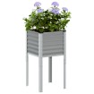 Jardinera de acero gris 45x45x88 cm