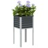 Jardinera de acero gris antracita 45x45x88