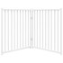 Puerta de perros plegable 2 paneles madera abeto blanco 160