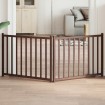 Puerta de perros plegable 2 paneles madera abeto marrón 160 cm