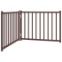 Puerta de perros plegable 2 paneles madera abeto marrón 160