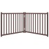 Puerta de perros plegable 2 paneles madera abeto marrón 160