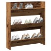 Zapatero de pared madera de ingeniería envejecida 80x18x90 cm