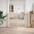 Puerta para perros plegable 2 paneles madera de álamo 160