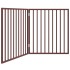 Puerta para perros plegable 2 paneles madera álamo marrón