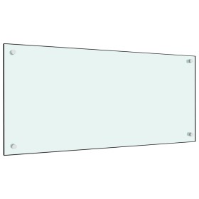 Protección salpicaduras cocina vidrio templado blanco 90x40