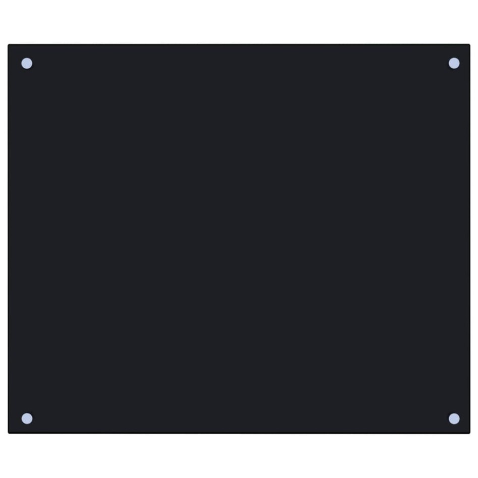 Protección salpicaduras cocina vidrio templado negro 70x60