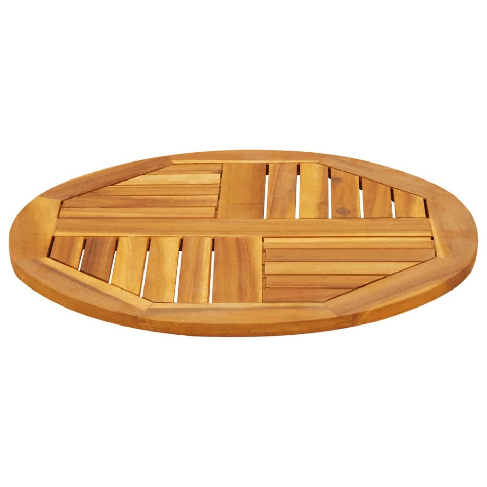 Tablero de mesa redondo madera maciza de acacia Ø60x2