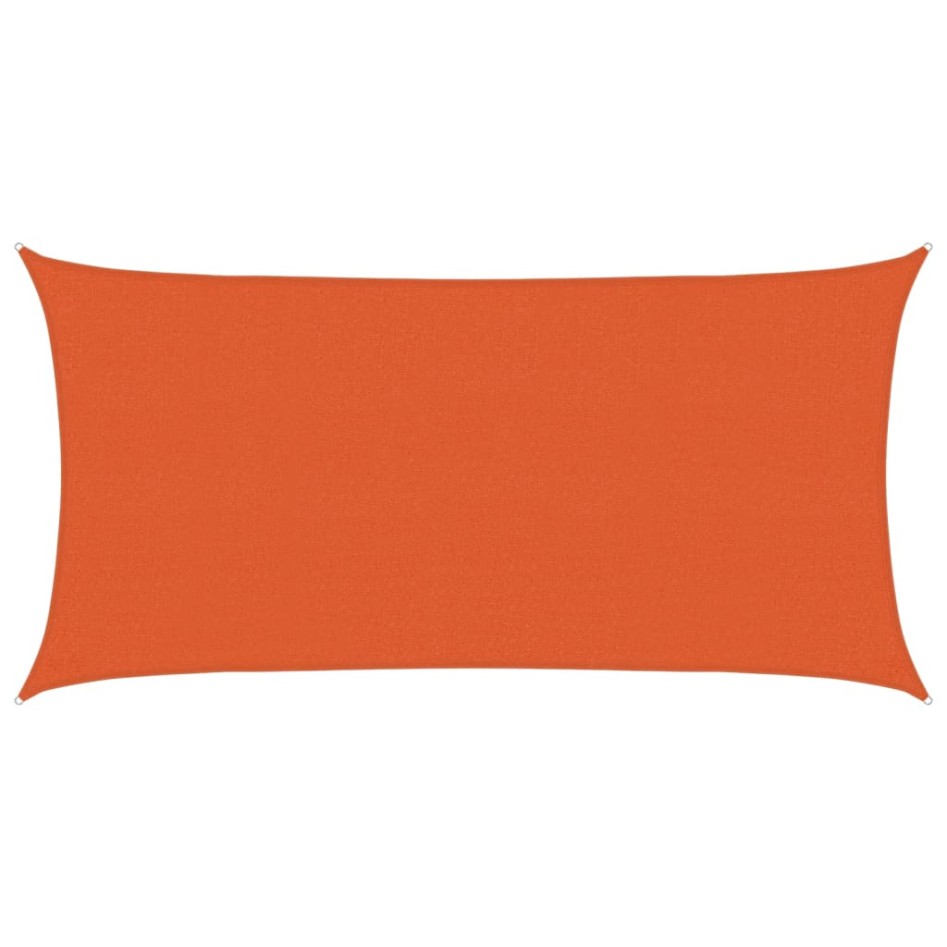 Toldo de vela HDPE naranja 160 g/m² 2,5x5
