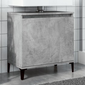 Armario de lavabo madera contrachapada gris hormigón