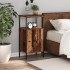 Mesita de noche madera ingeniería madera envejecida 41x31x80