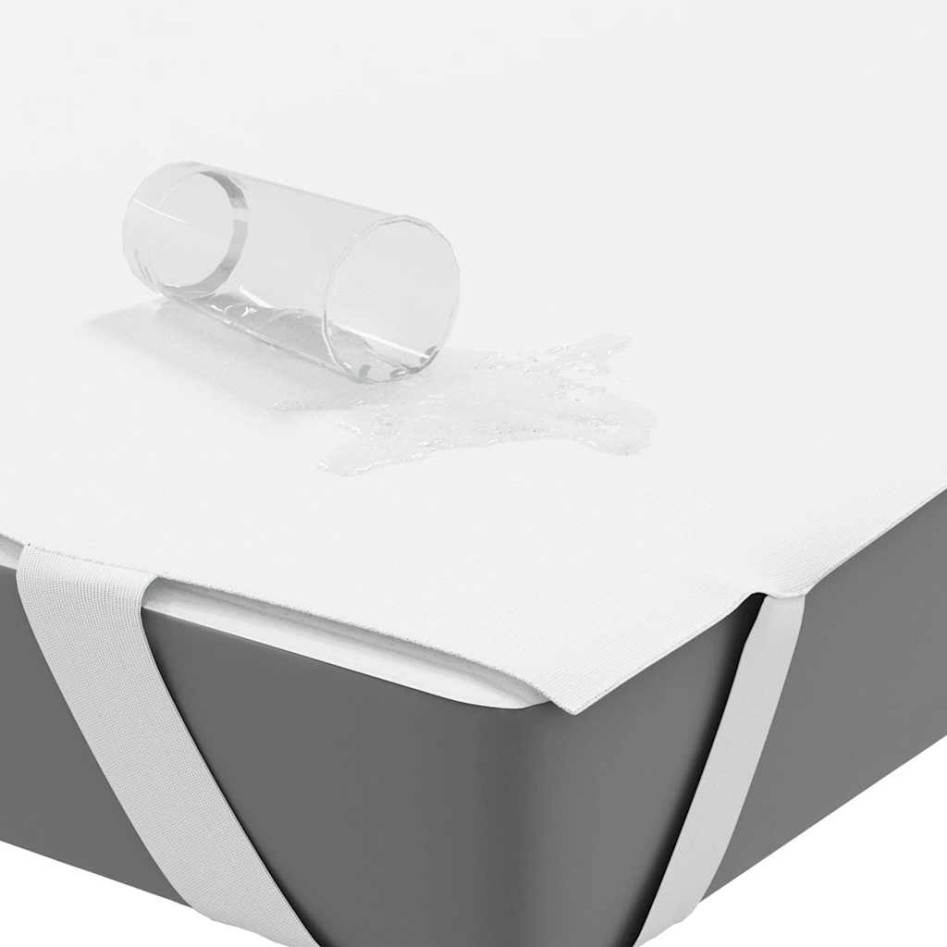 Protector de colchón impermeable blanco 180x200