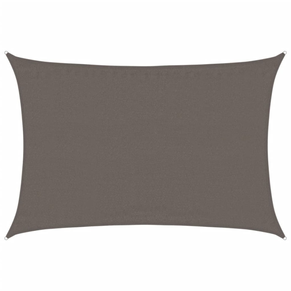 Toldo de vela gris antracita HDPE 160 g/m² 3,5x5