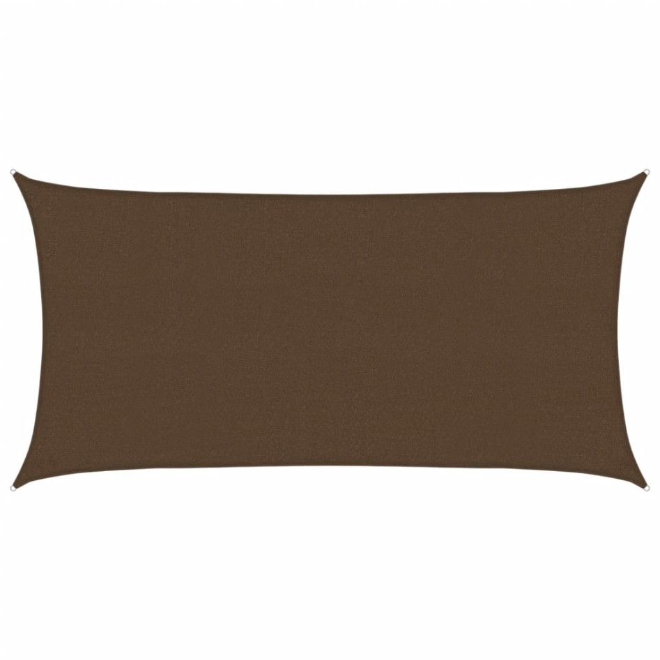Toldo de vela HDPE marrón 160 g/m² 2,5x5