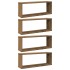Estantes cubo de pared 4 uds madera roble artisan 60x15x23