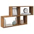 Estante de pared madera de ingeniería envejecida 100x18x53