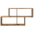 Estante de pared madera de ingeniería envejecida 100x18x53