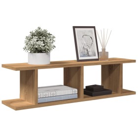 Estantes pared 2uds madera ingeniería roble artisian