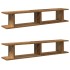 Estantes pared 2 uds madera ingeniería envejecida 105x18x20