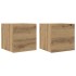 Muebles de pared para TV 2 uds roble artisan 30,5x30x30
