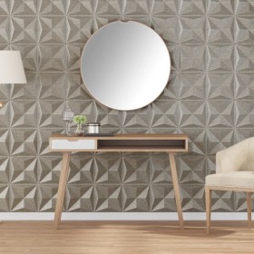 Paneles de pared 12 uds XPS origami Beton 50x50 cm 3