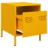 Mesita de noche acero amarillo mostaza 35x39x43,5