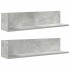 Estantes de pared 2 uds madera gris hormigón 75x16,5x16,5