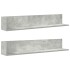 Estantes de pared 2 uds madera gris hormigón 100x16,5x16,5