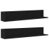 Estantes de pared 2 uds madera ingeniería negro
