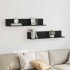 Estantes de pared 2 uds madera ingeniería negro