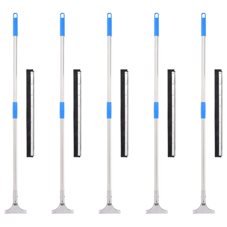 Escobillas de suelo 5 uds acero y goma 55x119,5