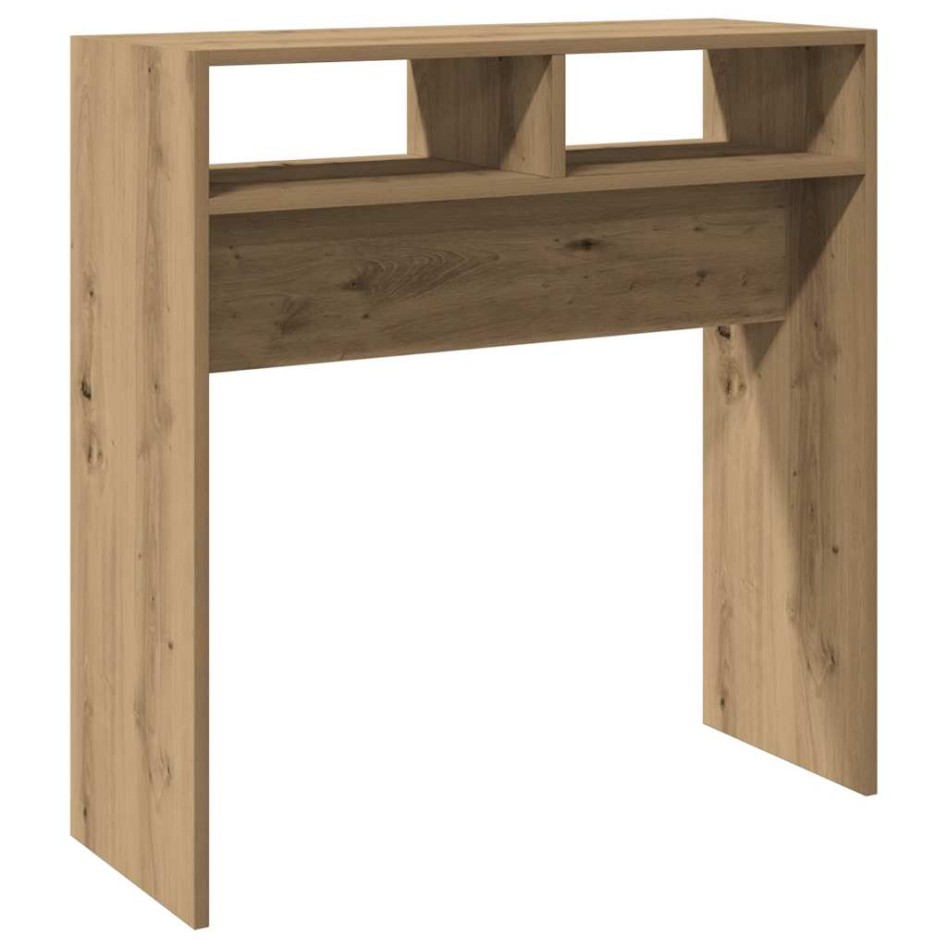 Mesa consola madera de ingeniería roble artesanal 78x30x80