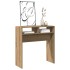 Mesa consola madera de ingeniería roble artesanal 78x30x80