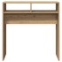 Mesa consola madera de ingeniería roble artesanal 78x30x80