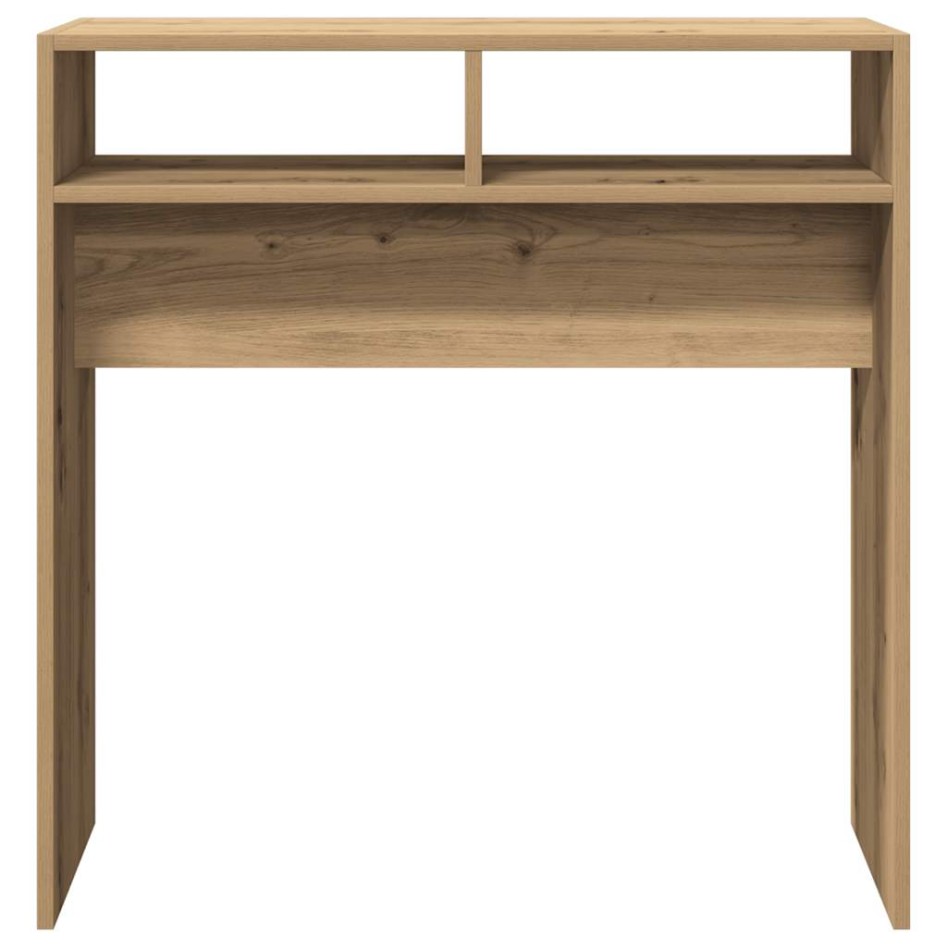 Mesa consola madera de ingeniería roble artesanal 78x30x80